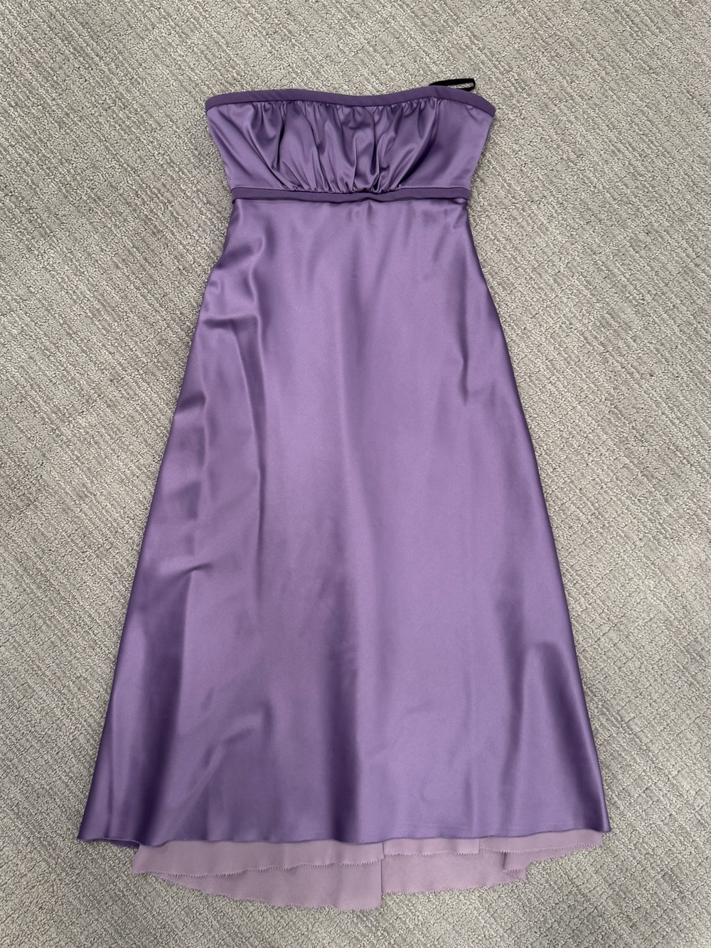 Nicole Miller Lilac / lavender satin strapless dress